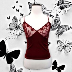 Lace & Velvet Cami Top